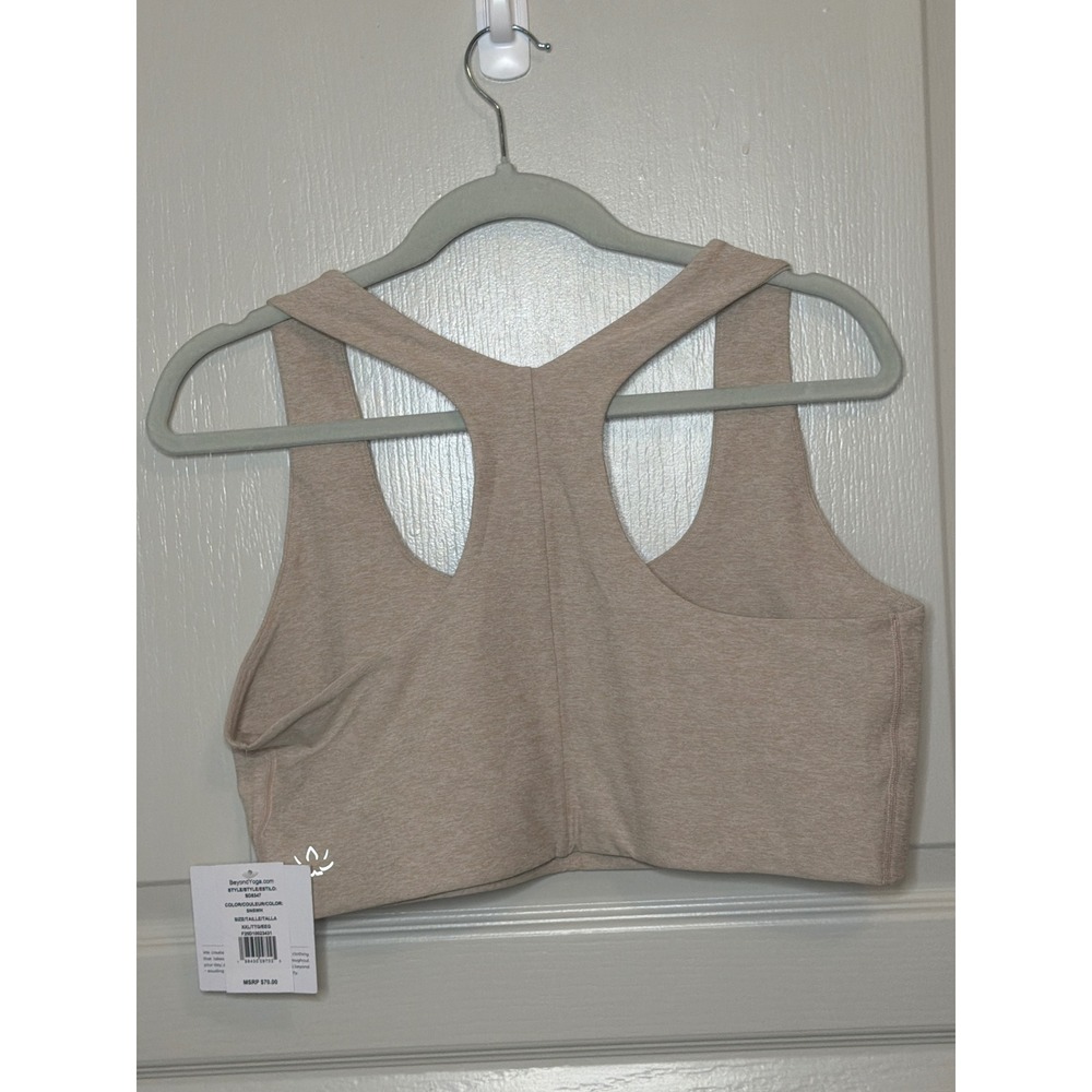 NWT Beyond Yoga XXL Space Dye Simplicity Long Line Bra Sand Swept Heather - Picture 3 of 3